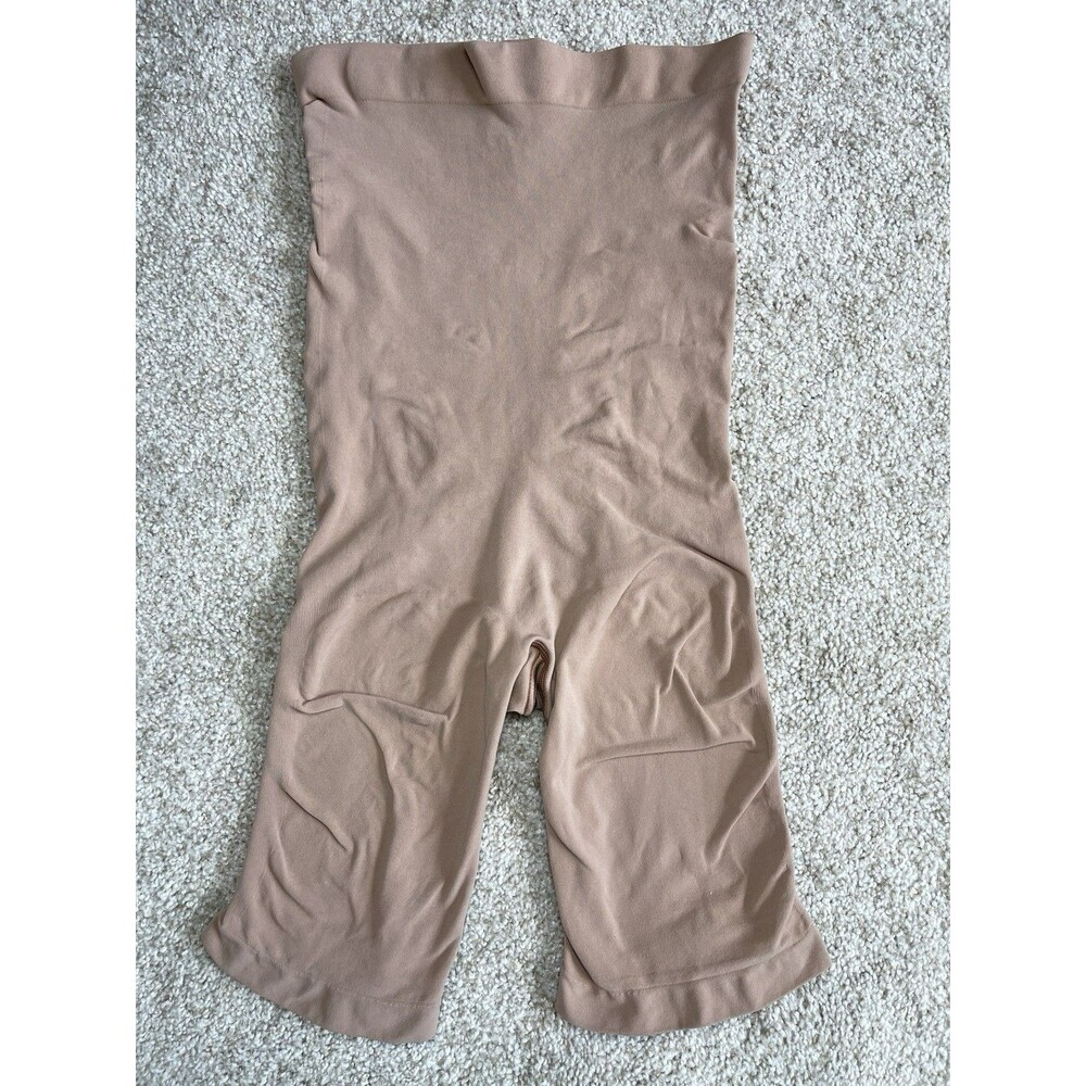 Skims Seamless Sculpt Mid Thigh Shorts XL‎ Beige Nude Shapewear Tummy Control